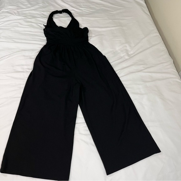 Anthropologie Black Halter Jumpsuit - Picture 2 of 14